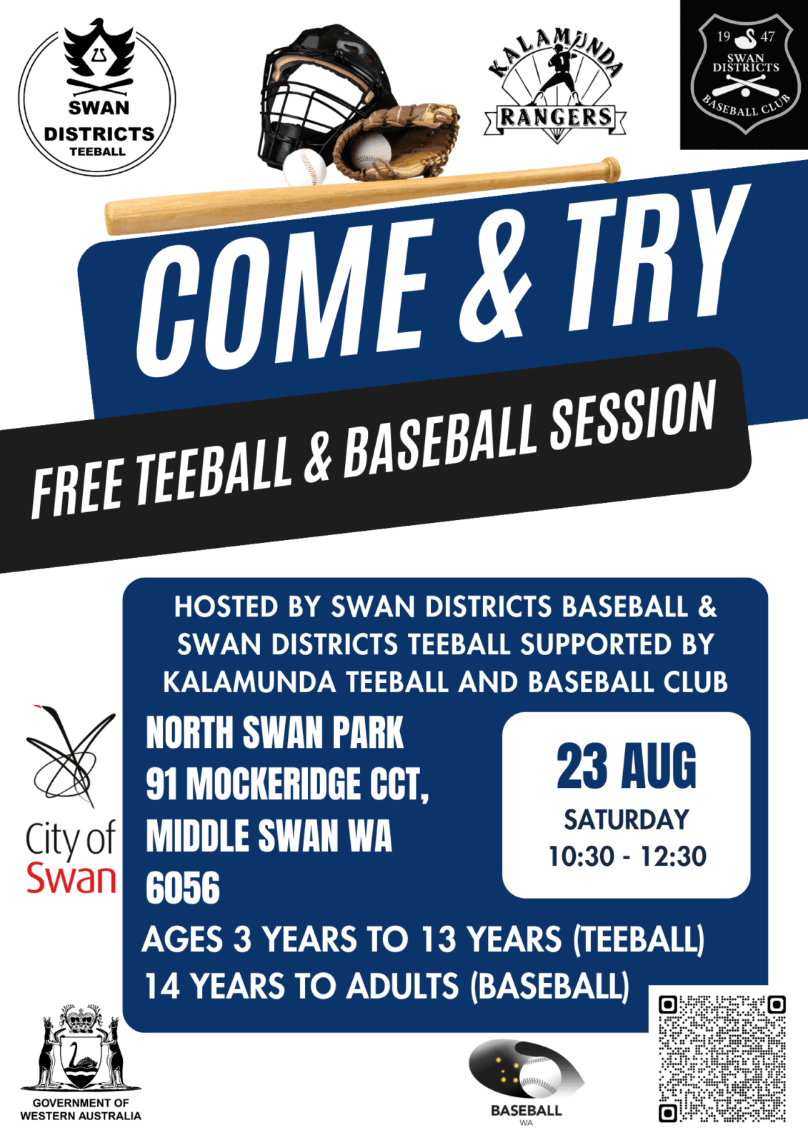 City of Swan – Swans Kalamunda Teeball Baseball Flyer Final Version (1)